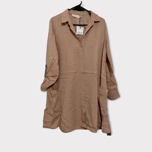 Zara tencel pink shirt size S NWT